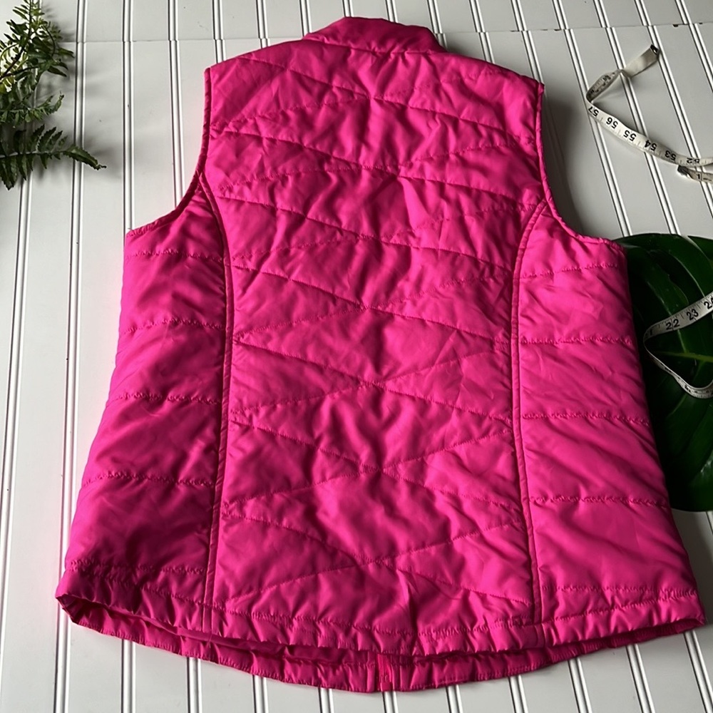 Pink puffer vest lightweight zip up - Picture 10 of 10